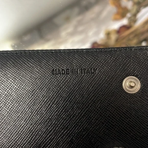 🖤🔥 EUC  PRADA MILANO TESSUTO NYLON BIFOLD WALLET, vintage with chain - Picture 10 of 13